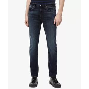 Calvin Klein Men's Stretch Slim Leg Denim Jeans Pants Dark Wash Size 38 x 32